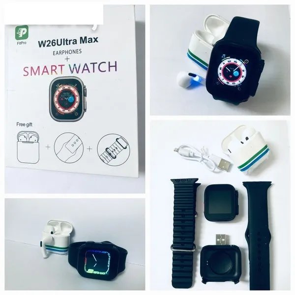 W26 Ultra Max Smart Watch With Earpods - Image 5