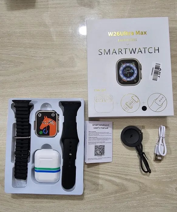 W26 Ultra Max Smart Watch With Earpods - Image 4