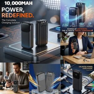 Miccell Premium Multi Compatible Power Bank 10,000MAH
